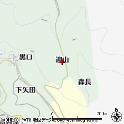 愛知県新城市牛倉（迎山）周辺の地図