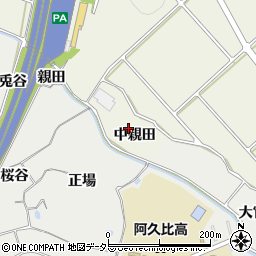 愛知県知多郡阿久比町卯坂中親田周辺の地図