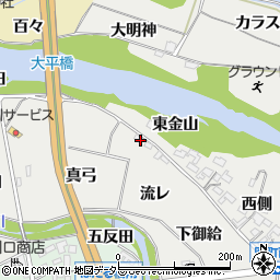 愛知県岡崎市岡町流レ3周辺の地図