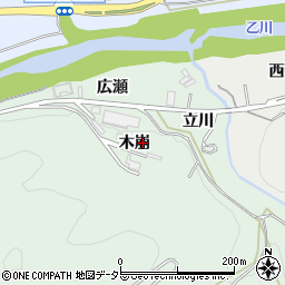 愛知県岡崎市保母町木崩周辺の地図