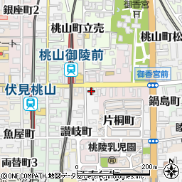 京都錦わらい　伏見桃山店周辺の地図