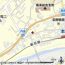 愛知県新城市長篠内金周辺の地図