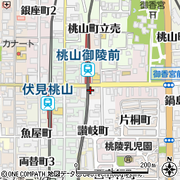 京都府京都市伏見区観音寺町周辺の地図