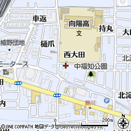 京都府向日市上植野町（妙峠）周辺の地図