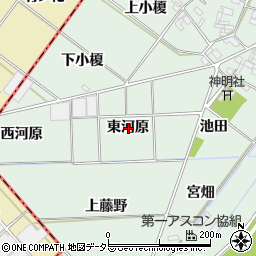 愛知県岡崎市下佐々木町東河原周辺の地図