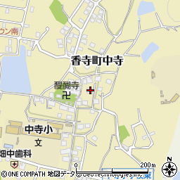 兵庫県姫路市香寺町中寺411周辺の地図