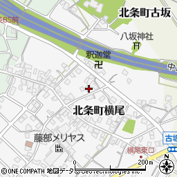 兵庫県加西市北条町横尾101周辺の地図