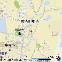 兵庫県姫路市香寺町中寺408周辺の地図