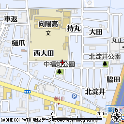京都府向日市上植野町中福知12-6周辺の地図