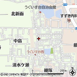 京都府長岡京市うぐいす台125-7周辺の地図