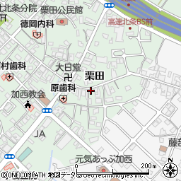 兵庫県加西市北条町栗田85周辺の地図