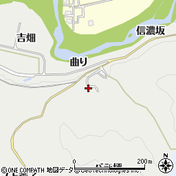 愛知県岡崎市生平町曲り周辺の地図