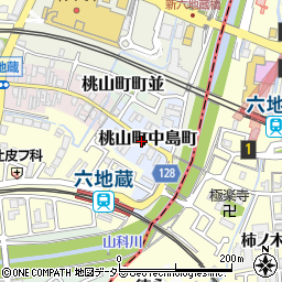 京都府京都市伏見区桃山町中島町周辺の地図