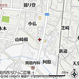 愛知県安城市古井町小仏1-1周辺の地図