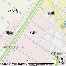 愛知県安城市川島町八田周辺の地図