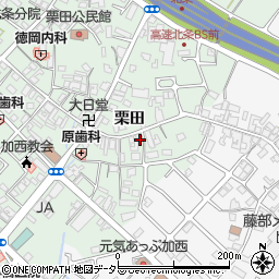 兵庫県加西市北条町栗田88周辺の地図