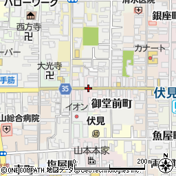 〒612-8053 京都府京都市伏見区東大手町の地図
