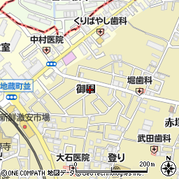 京都府宇治市木幡（御園）周辺の地図