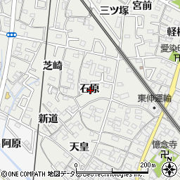 愛知県安城市古井町石原周辺の地図