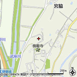 兵庫県三田市宮脇87周辺の地図