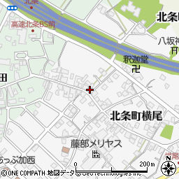 兵庫県加西市北条町横尾115周辺の地図