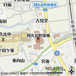 愛知県知多郡阿久比町卯坂殿越周辺の地図