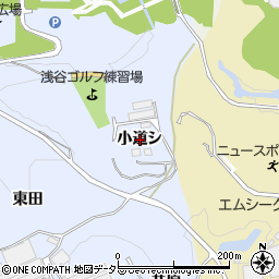 愛知県新城市浅谷小道シ周辺の地図