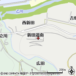 愛知県岡崎市生平町新田道南周辺の地図