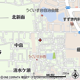 京都府長岡京市うぐいす台125-8周辺の地図