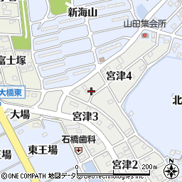 愛知県知多郡阿久比町宮津下小廻間周辺の地図