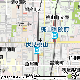 こだわり天ぷらと旨い魚 こだわりや 伏見桃山駅前店周辺の地図