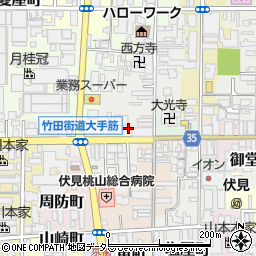 東洋カーマックス伏見駐車場周辺の地図