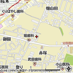 京都府宇治市木幡赤塚23周辺の地図