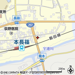 愛知県新城市長篠（貝津）周辺の地図