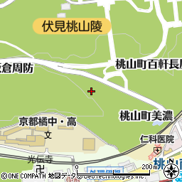 京都府京都市伏見区桃山町駿河周辺の地図