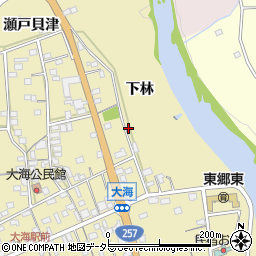 愛知県新城市大海下林38-2周辺の地図
