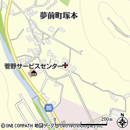 兵庫県姫路市夢前町塚本251周辺の地図