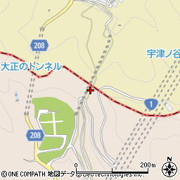 宇津ノ谷峠周辺の地図