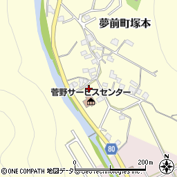 兵庫県姫路市夢前町塚本228-1周辺の地図