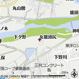 愛知県岡崎市岡町女能頭尻周辺の地図