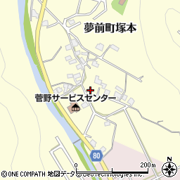 兵庫県姫路市夢前町塚本263周辺の地図