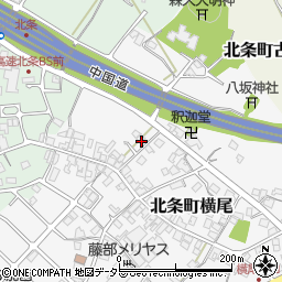 兵庫県加西市北条町横尾58周辺の地図