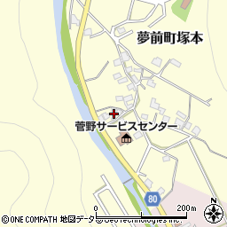 兵庫県姫路市夢前町塚本214周辺の地図