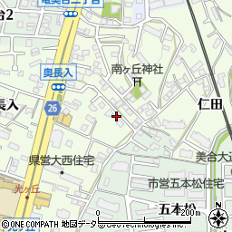 愛知県岡崎市大西町南ケ原周辺の地図
