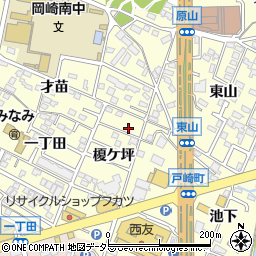 愛知県岡崎市戸崎町才苗12-14周辺の地図