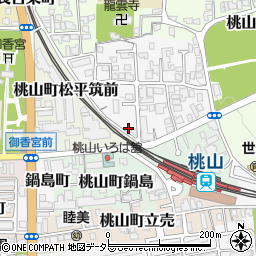 京都府京都市伏見区桃山筑前台町25-12周辺の地図
