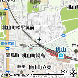 京都府京都市伏見区桃山筑前台町25-16周辺の地図