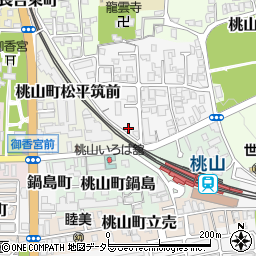 京都府京都市伏見区桃山筑前台町25-14周辺の地図