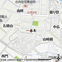 愛知県安城市古井町（一本木）周辺の地図