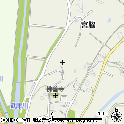 兵庫県三田市宮脇185周辺の地図